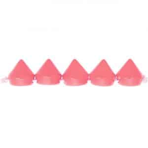Rico Design itoshii Pyramiden Perlen rund 10x10mm 24 Stück rosa