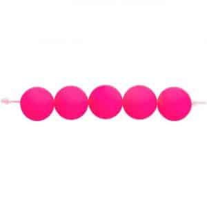 Rico Design itoshii Kunststoffperlen neon 8mm 40 Stück neon pink