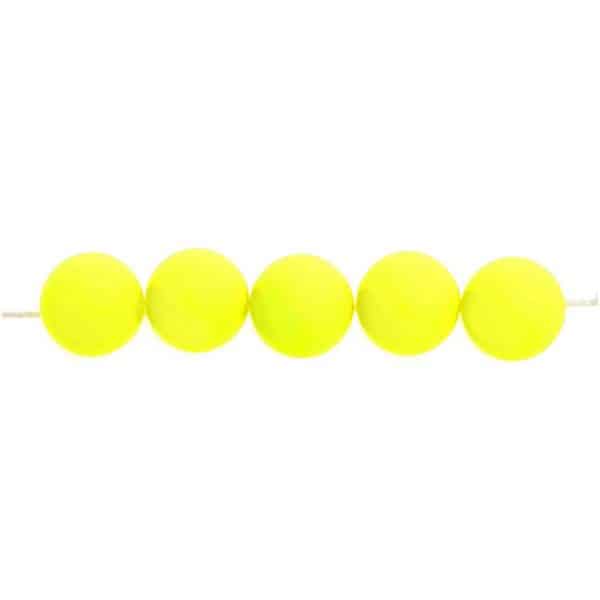 Rico Design itoshii Kunststoffperlen neon 8mm 40 Stück neon gelb