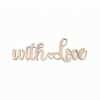 Halbach Holz-Schriftzug mit Magnet With Love ca. 28x9x0
