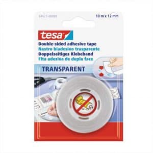 tesa film® Doppelseitiges Klebeband transparent 12mm 10m