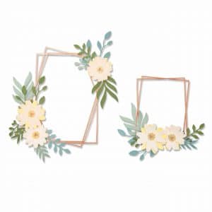 Sizzix Thinlits Die Set Geo Floral Frame by Lisa Jones