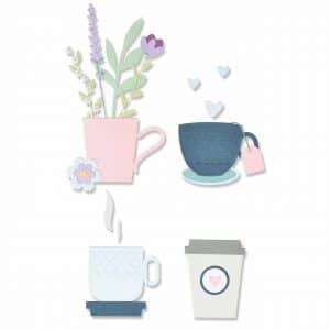 Sizzix Thinlits Die Tea Cups by Jenniger Ogborn