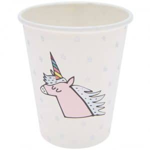 YEY! Let's Party Pappbecher Einhorn 200ml 12 Stück