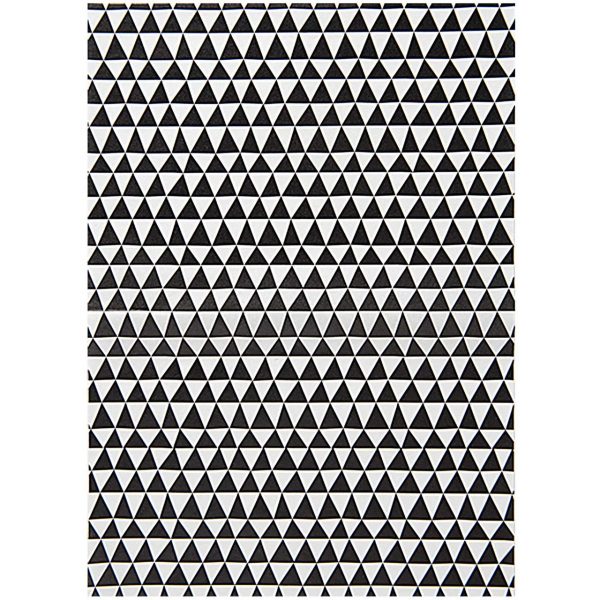 Rico Design Paper Patch Papier Dreiecke schwarz-weiß 30x42cm