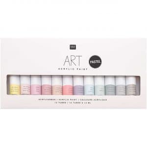 Rico Design ART Künstler Acrylfarben-Set Pastell 12x12ml