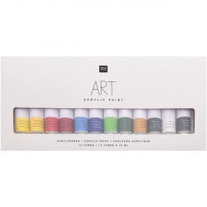 Rico Design ART Künstler Acrylfarben-Set Basic 12x12ml