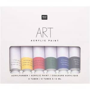 Rico Design ART Künstler Acrylfarben-Set Basic 6x12ml