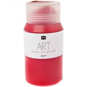 Rico Design ART Künstler Acrylfarbe matt 500ml permanent rot