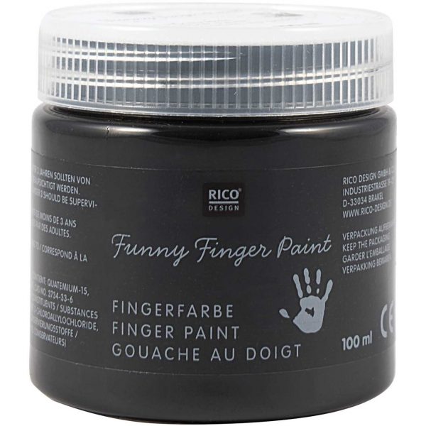 Rico Design Fingerfarbe 100ml schwarz