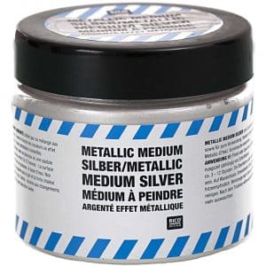 Rico Design Metallic Medium silber 187g