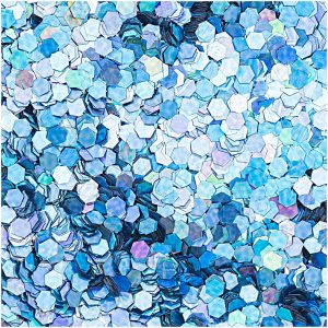 Rico Design Hologramm Glitter große Flakes 6g atlantikblau