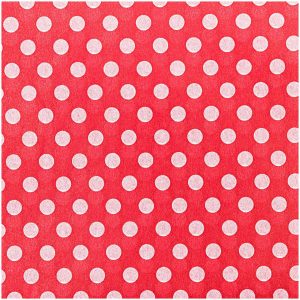 Paper Poetry Seidenpapier rot-weiße Punkte 50x70cm 5 Bogen