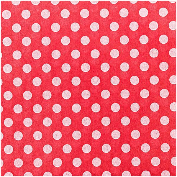 Paper Poetry Seidenpapier rot-weiße Punkte 50x70cm 5 Bogen