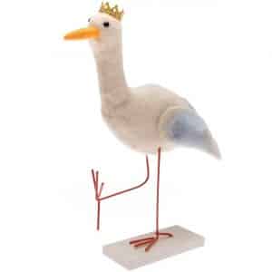 Ohhh! Lovely! Storch mit Krone handgefilzt 24cm