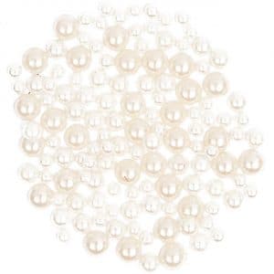 Rico Design Strass-Steine Perlen weiß ca. 130 Stück