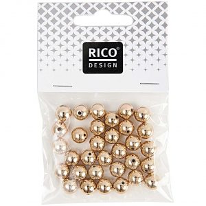 Rico Design Perlen gold 8mm 32 Stück