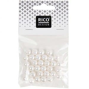 Rico Design Wachs-Perlen perlweiß 4mm 80 Stück