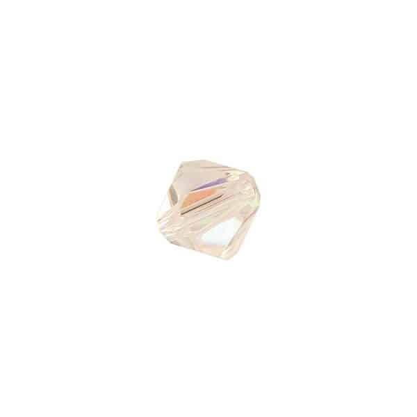 Rico Design Glasschliff-Raute Perlen 6mm 12 Stück weiß AB