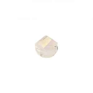 Rico Design Glasschliff-Kandis Perlen 6mm 12 Stück weiß AB