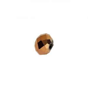 Rico Design Glasschliff-Diskus Perlen 6mm 12 Stück kupfer