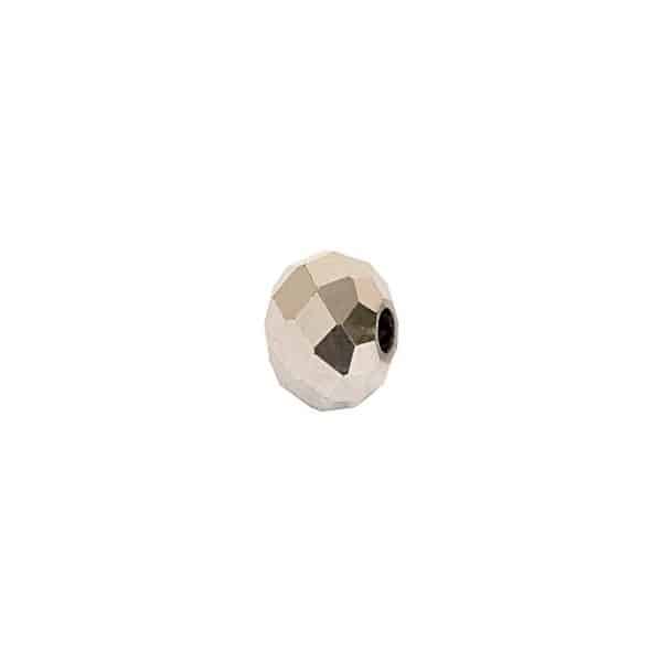 Rico Design Glasschliff-Diskus Perlen 6mm 12 Stück silber