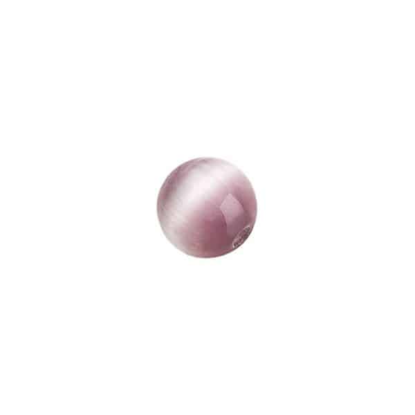 Rico Design Catseye rund Perlen 6mm 25 Stück rosa