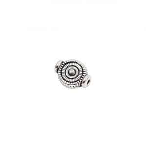 Rico Design 25 Linsen Spiralmuster silber 6mm