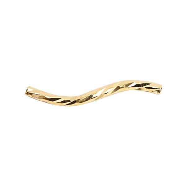 Rico Design Röhre gold 21x2mm gewellt fein geriffelt 20 Stück