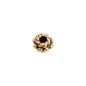 Rico Design Perle flach schwarz-gold 6mm 30 Stück