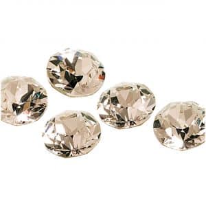 Rico Design Strass-Steine spitz crystal 6mm 5 Stück