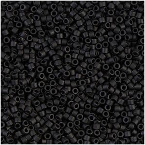 Rico Design itoshii tube Perlen 2mm 7g schwarz opak matt