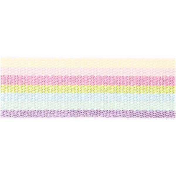 Rico Design Gurtband gestreift 40mm 2m pastell