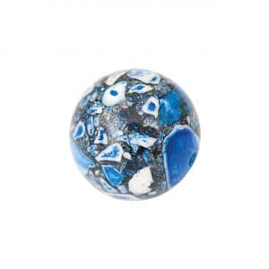 Jewellery Made by Me Kugel blau marmoriert 12mm Halbedelstein 2 Stück