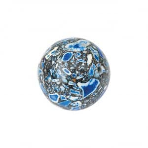 Jewellery Made by Me Kugel blau marmoriert 16mm Halbedelstein 2 Stück
