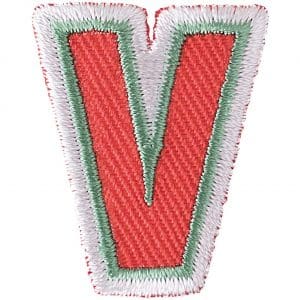 Rico Design Patch Buchstabe zum Aufbügeln 3