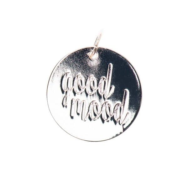 Mix it Up - Jewellery Anhänger Scheibe Good Mood silber Ø17mm