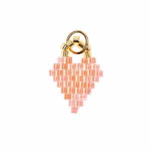 Mix it Up - Jewellery Brick Stitch Herz neon-orange 11x16mm