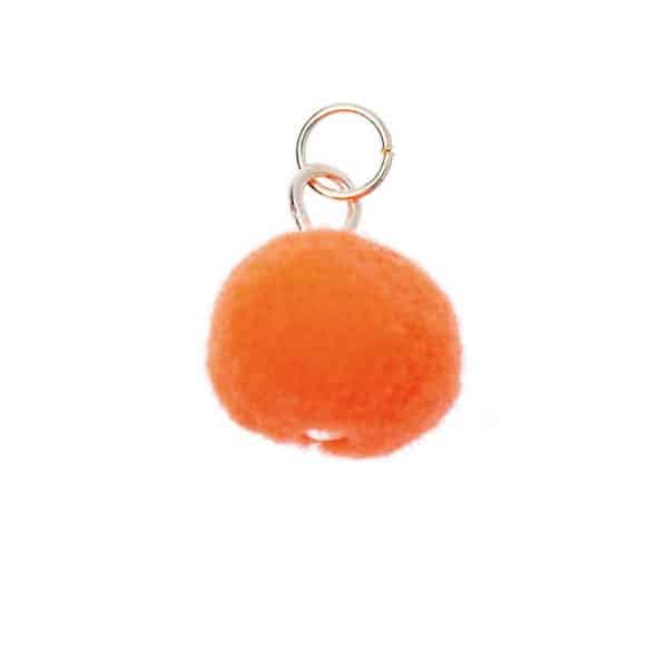 Mix it Up - Jewellery Mini-Pompon 12mm silber-neonorange