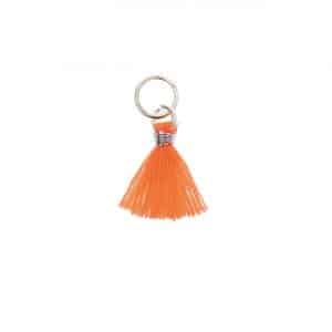 Mix it Up - Jewellery Mini-Quaste 11mm silber-neonorange