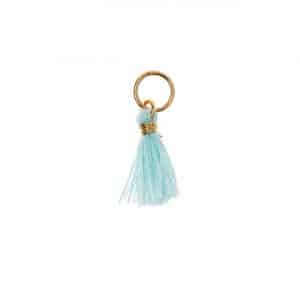 Mix it Up - Jewellery Mini-Quaste 11mm gold-hellblau