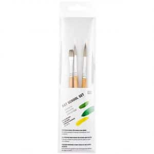 Rico Design Pinsel College Synthetic Set 3teilig