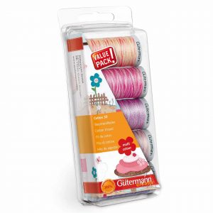 Gütermann Nähfaden Set Cotton 30 rosa/lila 5x 300m