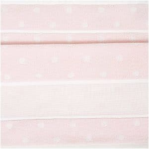Rico Design Handtuch mit weißen Punkten 50x100cm rosa-weiß