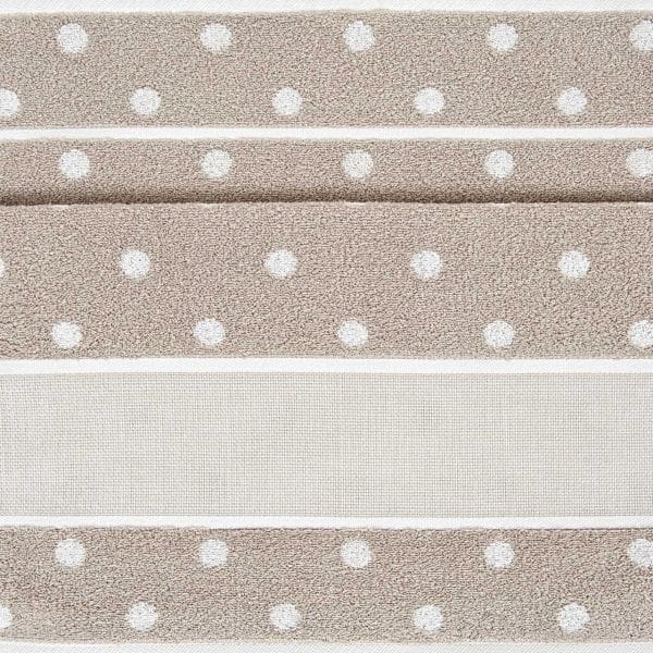 Rico Design Lätzchen mit weißen Punkten 30x34cm beige-weiß