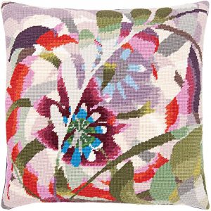 Rico Design Gobelin Kissen Passionsblume 40x40cm zum Sticken