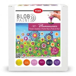 Viva Decor Blob Paint Set Blumenwiese 6x90ml