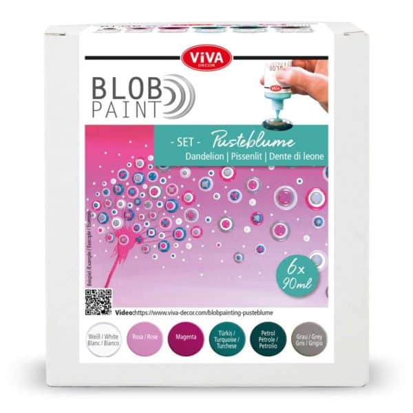 Viva Decor Blob Paint Set Pusteblume 6x90ml