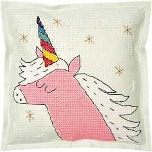 Rico Design Filzkissen zum Besticken Einhorn 42x42cm