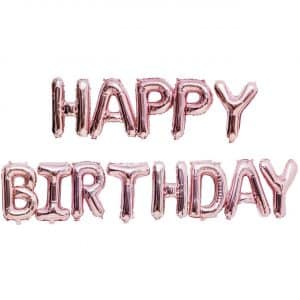 YEY! Let's Party Folienballon-Set Happy Birthday rosa 13teilig
